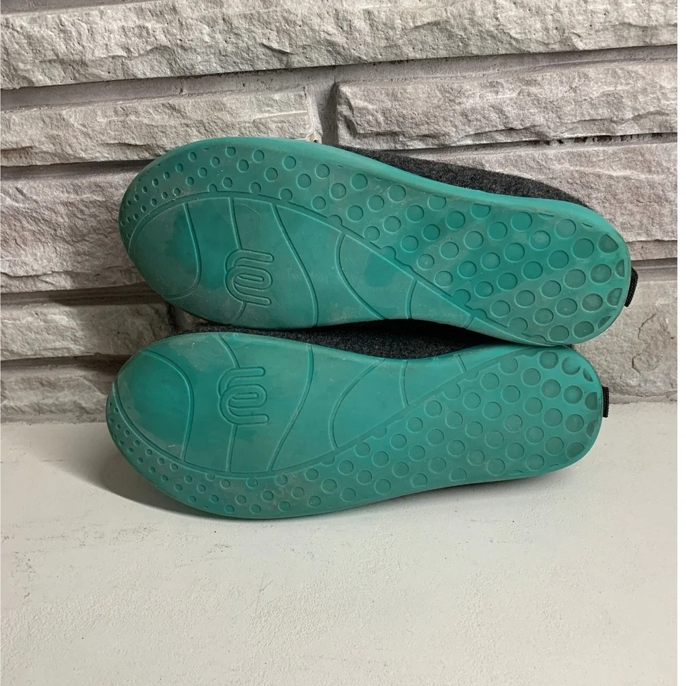 Mahabis Curve Grey Blue Wool Felt Neoprene Heel Womens 8.5-9 Mens 7-7.5